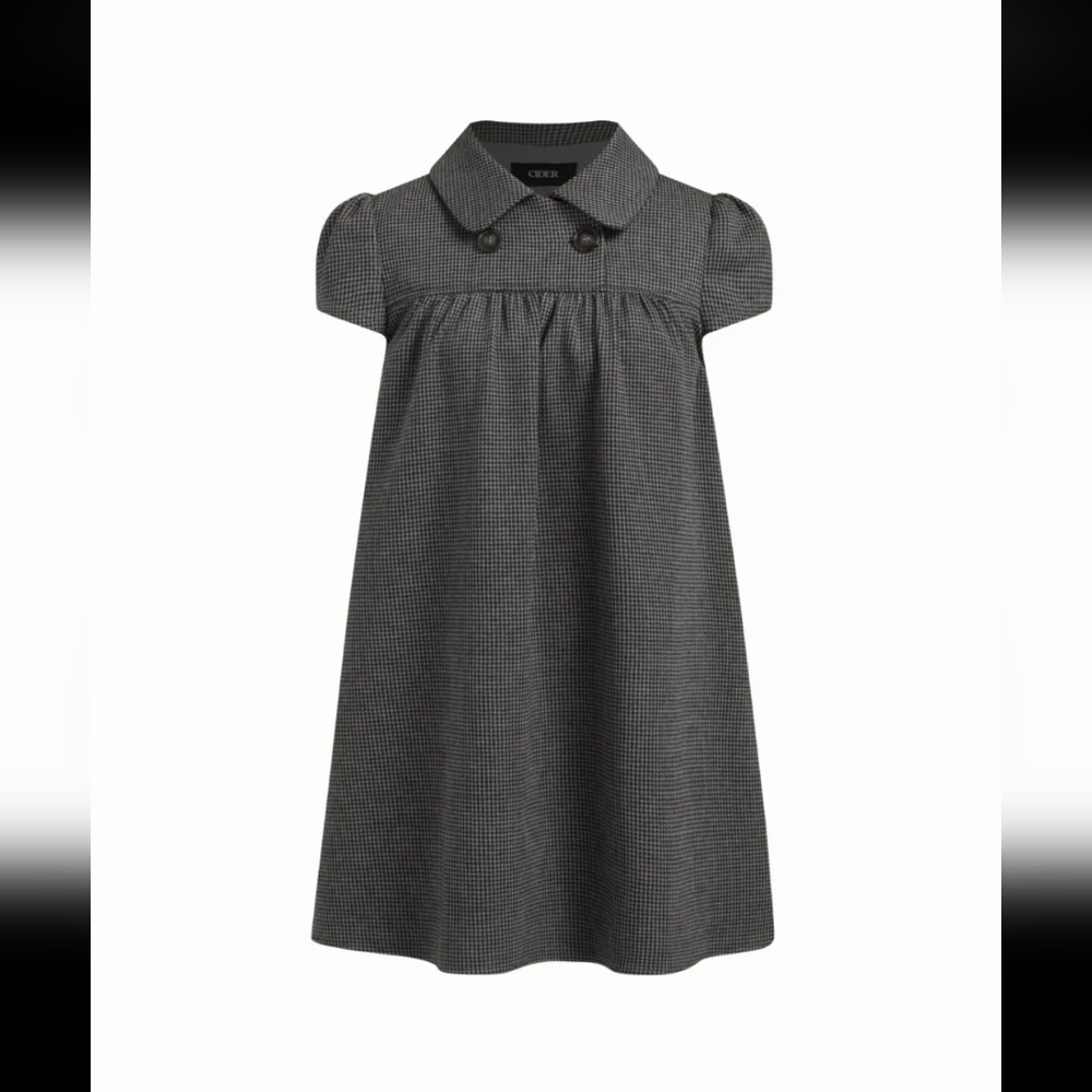 Cider Peter Pan Collar Houndstooth Mini Dress - What Women's Size 4 NWT